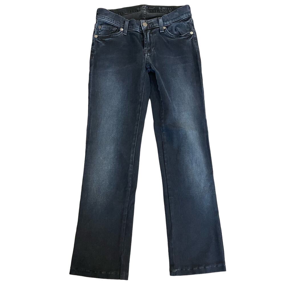 7 For All Mankind Women's Straight Leg Jeans - Dark Blue